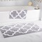 Hastings Home Hastings Home 100 Percent Cotton 2 Piece Trellis Bathroom Mat Set - Silver 262631YKR - alternate 1